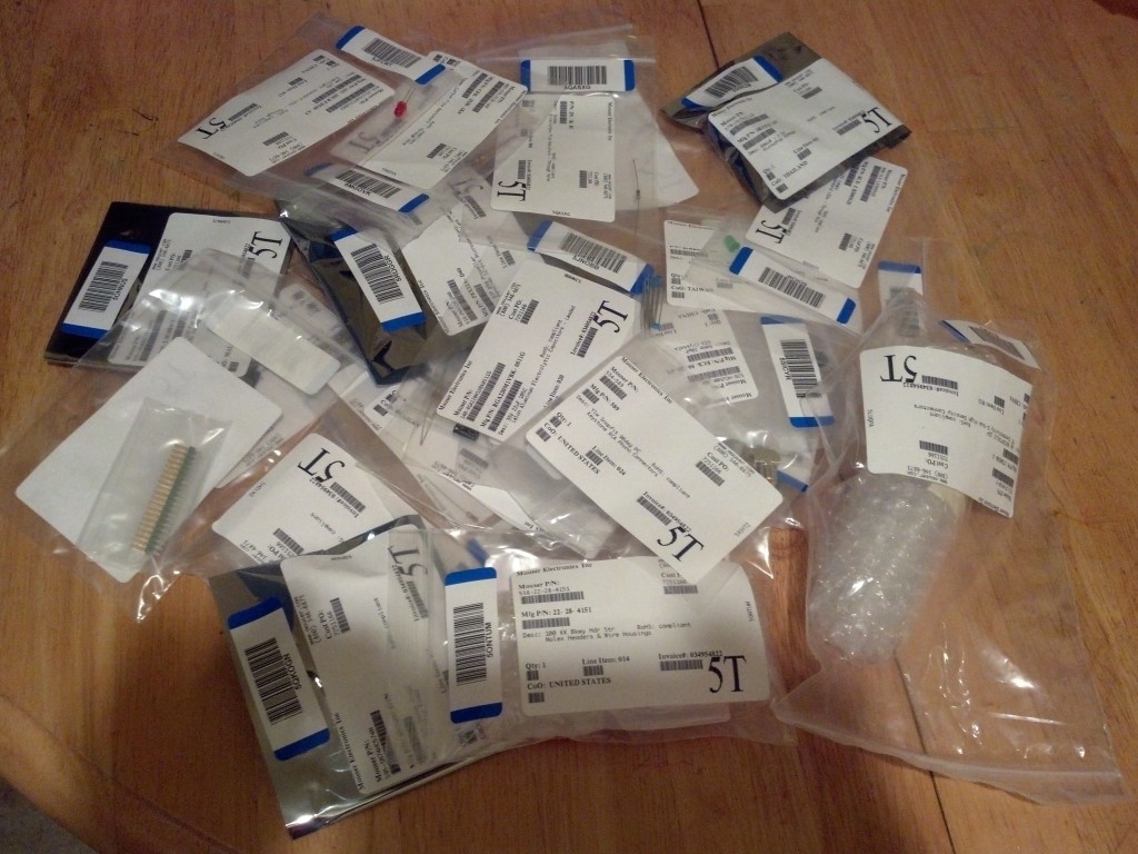 I don't envy the person at Mouser that had to put each individual component in a little baggie...